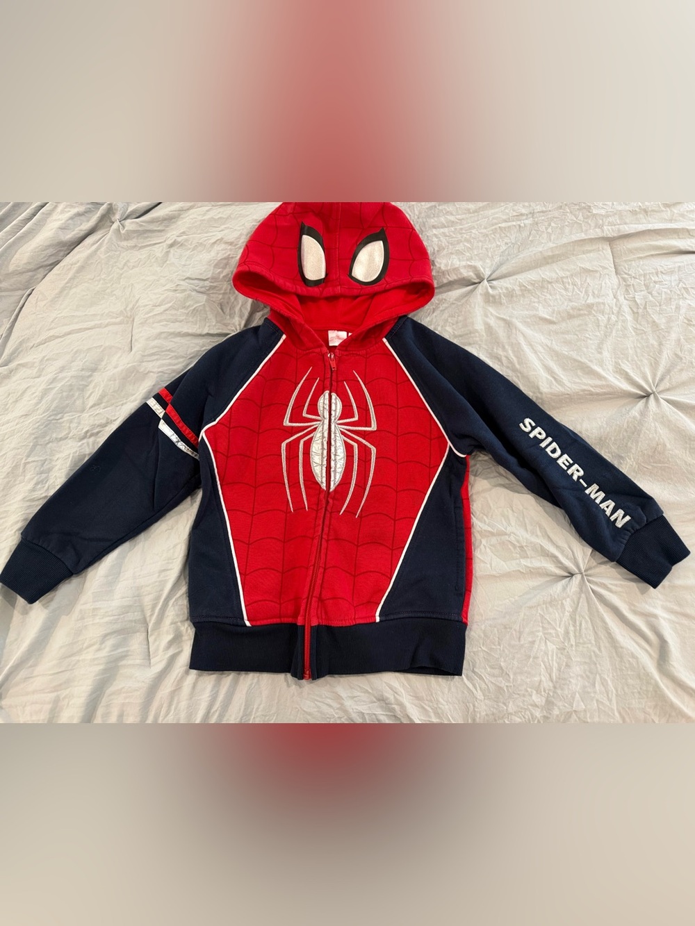 Boys Spider-Man Zip up Hoodie Size 5